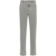 Smal Gesneden Asgrijze Denim Jeans Brunello Cucinelli , Gray , Heren