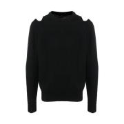 Wollen Sweatshirt met Uitgesneden Detail Jil Sander , Black , Heren