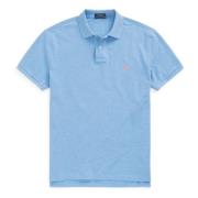 Blauwe Melange Custom Slim Fit Polo Shirt voor Heren Ralph Lauren , Bl...
