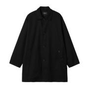 Single-Breasted Coats Carhartt Wip , Black , Heren
