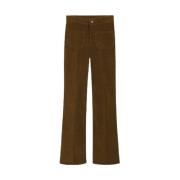 Corduroy Bootcut Broek Vanessa Bruno , Brown , Dames