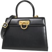 Pre-owned Canvas handbags Salvatore Ferragamo Pre-owned , Black , Dame...