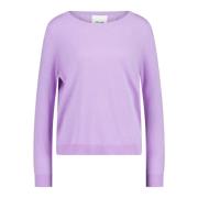 Round-neck Knitwear Allude , Purple , Dames