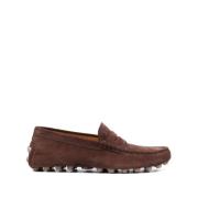 Cognac Bruine Suède Loafers Tod's , Brown , Dames