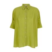 Groene Bassano korte mouwen overhemd Antonelli Firenze , Green , Dames