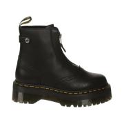 Jetta platformlaarzen met ritssluiting Dr. Martens , Black , Dames