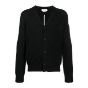 Zwarte Wollen Gebreide Vest Aw23 Alexander McQueen , Black , Heren