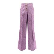 Trousers Etro , Purple , Dames