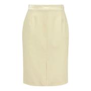 Wollen kokerrok met hoge taille MVP wardrobe , Beige , Dames