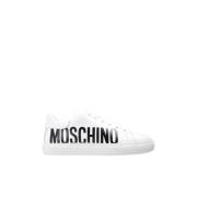 Sneakers met logo Moschino , White , Dames