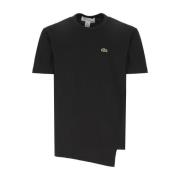 Zwart Logo Patch T-shirt voor Heren Comme des Garçons , Black , Heren