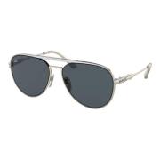 Silver Light Gold/Dark Grey Sunglasses Prada , Gray , Heren