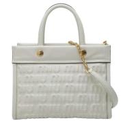 Pre-owned Leather totes Miu Miu Pre-owned , White , Dames