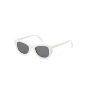 Witte zonnebril met hoes en garantie Off White , White , Unisex