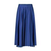 Midi Skirts Kiltie , Blue , Dames