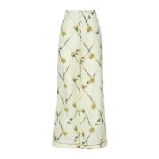 Wide Trousers Burberry , Beige , Dames