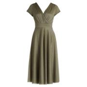 Korte Mouw Jurk vera mont , Green , Dames