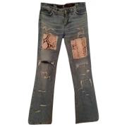 Pre-owned Cotton jeans Dolce & Gabbana Pre-owned , Blue , Dames