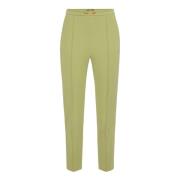 Pistachegroene Synthetische Broek Elisabetta Franchi , Green , Dames