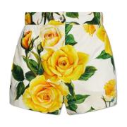 Shorts met bloemenmotief Dolce & Gabbana , Multicolor , Dames