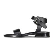 Flat Sandals AGL , Black , Dames