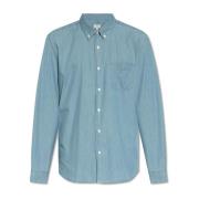 Katoenen shirt met zak Woolrich , Blue , Heren