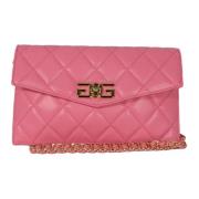 Gewatteerde Roze Pochette met Double G Sluiting Gaëlle Paris , Pink , ...