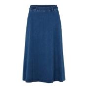 Midi Skirts LauRie , Blue , Dames