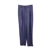 Pre-owned Fabric bottoms Armani Pre-owned , Blue , Dames