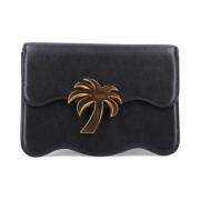 Stijlvolle Grijze Schoudertas Palm Angels , Black , Dames