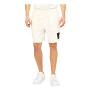 Organisch Katoen Witte Bermuda Shorts Armani Exchange , White , Heren