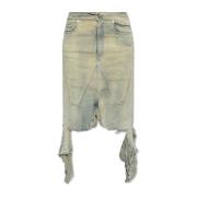 Geribbelde rok Rick Owens , Blue , Dames