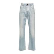 Heldere Blauwe Straight Leg Denim Jeans Haikure , Blue , Heren