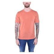 Oranje Logo T-Shirt Resist Dyed C.p. Company , Orange , Heren