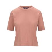 Stijlvol Vrouwelijk Rose Brown T-shirt K-Way , Brown , Dames