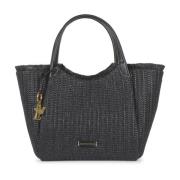 Zwarte Shoppingtas Paglia Emporio Armani , Black , Dames