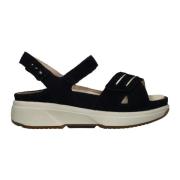 Comfortabele Trendy Sandalen met Speciale Zool Xsensible , Black , Dam...