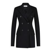 Double-Breasted Coats Sportmax , Black , Dames