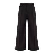 Katoenen broek met wijde pijpen Dolce & Gabbana , Black , Heren