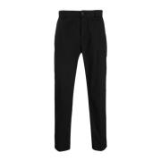 Stretch Chino Broek met Piping Detail Department Five , Black , Heren