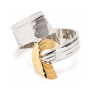 Messing Zilver en Goud Relief Armband Leda Madera , Gray , Dames