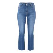 Cropped Jeans Kocca , Blue , Dames