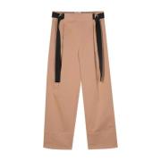 Straight Trousers Plan C , Brown , Dames