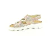 Multicolor Sandaal met 3 Velcro-straps Waldläufer , Multicolor , Dames