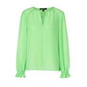 Lichte blouse met pofmouw Marc Cain , Green , Dames