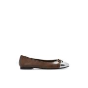 Cap-Toe leren ballerinas Tory Burch , Brown , Dames