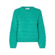 Turquoise Grof Gebreide Trui Grover Modström , Green , Dames