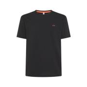 Casual Katoenen T-Shirt Sun68 , Black , Heren