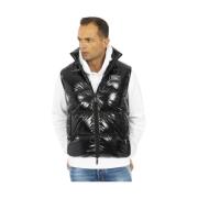 Glanzende Puffer Vest Dsquared2 , Black , Heren