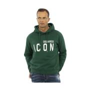 Icon Hoodie met Verstelbaar Koord Dsquared2 , Green , Heren